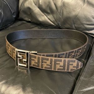 Authentic reversible Fendi belt 43 inches lightly used